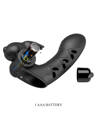 PRETTY LOVE - COUVERCLE DE DOIGT VIBRATEUR LAPIN NOIR VANCE