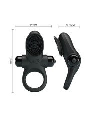 PRETTY LOVE - VIBRATOR RING II POUR LE PÉNIS NOIR