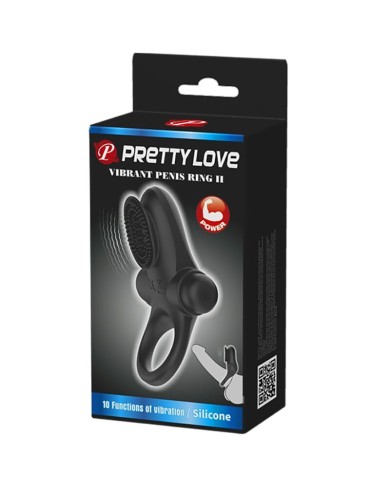 PRETTY LOVE - VIBRATOR RING II POUR LE PÉNIS NOIR