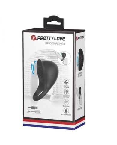 PRETTY LOVE - ANNEAU PÉNIS VIBRANT AVEC LANGUE NOIRE