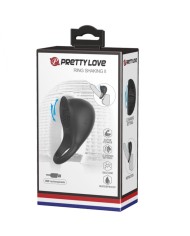 PRETTY LOVE - ANNEAU PÉNIS VIBRANT AVEC LANGUE NOIRE