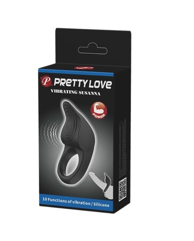 PRETTY LOVE - ANNEAU PÉNIS VIBRANT SUSANNA NOIR