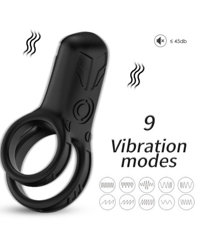 ARMONY - VIBRATEUR DOUBLE ANNEAU NOIR