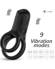 ARMONY - VIBRATEUR DOUBLE ANNEAU NOIR