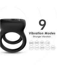 ARMONY - VIBRATEUR DOUBLE ANNEAU NOIR