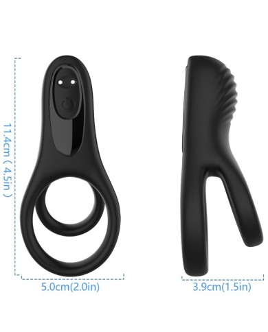ARMONY - VIBRATEUR DOUBLE ANNEAU NOIR
