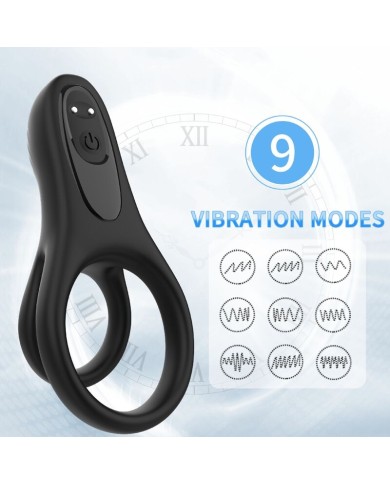 ARMONY - VIBRATEUR DOUBLE ANNEAU NOIR