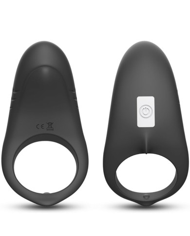 ARMONY - ANNEAU VIBRATEUR SHARK POUR COUPLES TÉLÉCOMMANDE NOIR