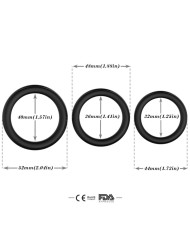 ARMONY - BAGUE TRIPLE SILICONE NOIRE