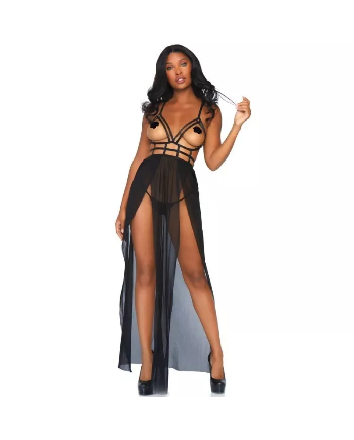LEG AVENUE - ROBE MAXI CAGE ET STRING S/M LEG AVENUE - ROBE MAXI CAGE ET STRING S/M