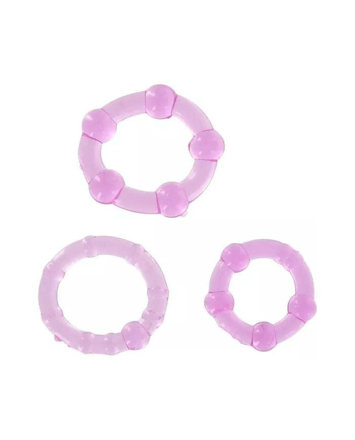 SEVEN CREATIONS - ENSEMBLE DE TROIS ANNEAUX PÉNIS LILAS SEVEN CREATIONS - ENSEMBLE DE TROIS ANNEAUX PÉNIS LILAS