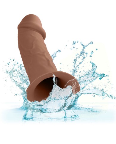 CALEXOTICS - EXTENSION PERFORMANCE MAXX RÉALISTE AVEC HARNAIS PEAU MARRON