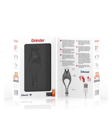ONINDER - ANNEAU VIBRATEUR RÉGLABLE RECHARGEABLE PAMPA AVEC STIMULATEUR DE CLITORIS 10 VITESSES - APPLICATION GRATUITE