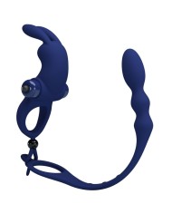 PRETTY LOVE - AYAD ANNEAU VIBRATEUR LAPIN AVEC PLUG BLEU
