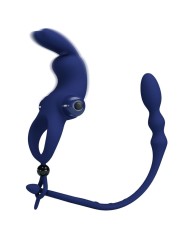 PRETTY LOVE - AYAD ANNEAU VIBRATEUR LAPIN AVEC PLUG BLEU