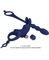 PRETTY LOVE - AYAD ANNEAU VIBRATEUR LAPIN AVEC PLUG BLEU