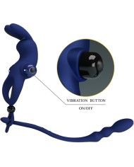 PRETTY LOVE - AYAD ANNEAU VIBRATEUR LAPIN AVEC PLUG BLEU