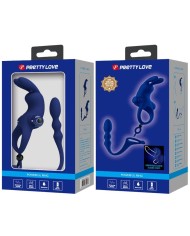 PRETTY LOVE - AYAD ANNEAU VIBRATEUR LAPIN AVEC PLUG BLEU