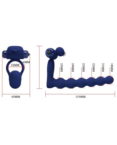 PRETTY LOVE - AJMAL ANNEAU VIBRANT AVEC PLUG BLEU