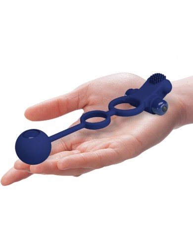 PRETTY LOVE - REMINGTON DOUBLE ANNEAU VIBRANT AVEC PLUG BLEU