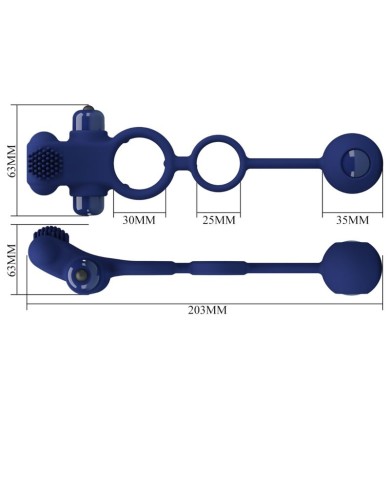 PRETTY LOVE - REMINGTON DOUBLE ANNEAU VIBRANT AVEC PLUG BLEU