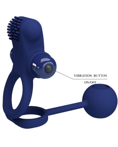 PRETTY LOVE - REMINGTON DOUBLE ANNEAU VIBRANT AVEC PLUG BLEU