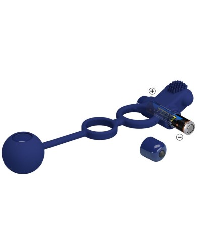 PRETTY LOVE - REMINGTON DOUBLE ANNEAU VIBRANT AVEC PLUG BLEU