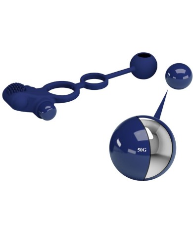 PRETTY LOVE - REMINGTON DOUBLE ANNEAU VIBRANT AVEC PLUG BLEU