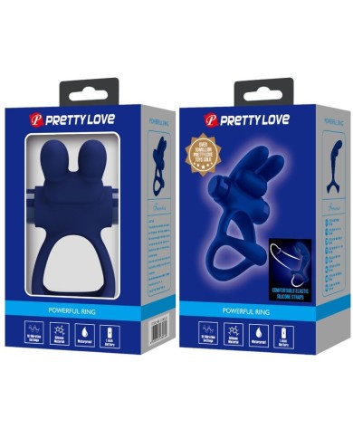 PRETTY LOVE - FRANCISCO DOUBLE ANNEAU VIBRANT LAPIN BLEU