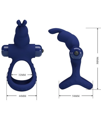 PRETTY LOVE - LUCHITO DOUBLE ANNEAU VIBRANT LAPIN BLEU