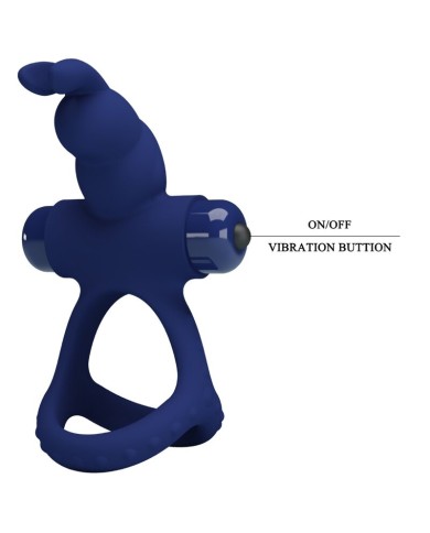 PRETTY LOVE - LUCHITO DOUBLE ANNEAU VIBRANT LAPIN BLEU