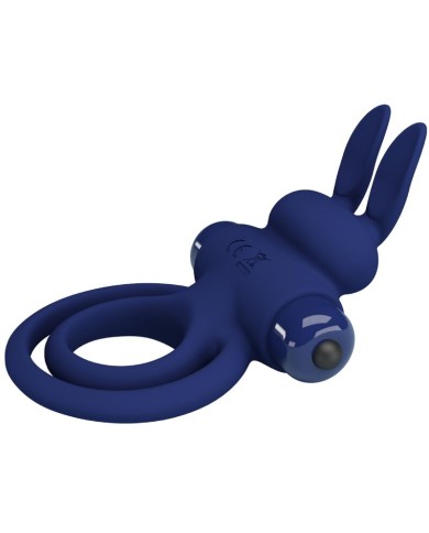 PRETTY LOVE - DAREY DOUBLE ANNEAU VIBRANT LAPIN BLEU