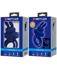 PRETTY LOVE - DAREY DOUBLE ANNEAU VIBRANT LAPIN BLEU