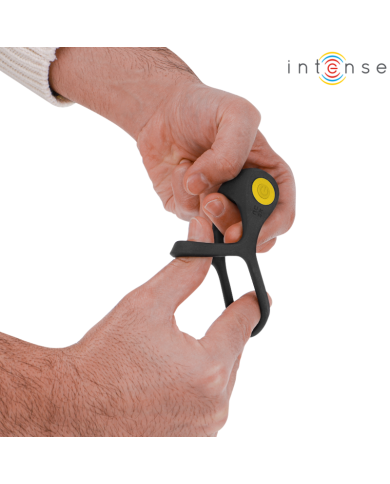 INTENSE - ALEX VIBRATEUR DOUBLE ANNEAU PÉNIS 10 VIBRATIONS NOIR
