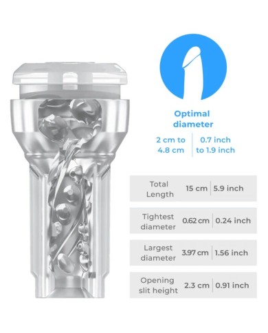 KIIROO - FEEL POCKET STROKER CRISTAL PAR KIIROO TRANSPARENT