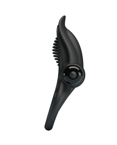 PRETTY LOVE - DOUBLE ANNEAU VIBRANT + STIMULATEUR DE CLITORIS 10 VIBRATIONS NOIR