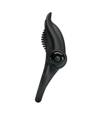 PRETTY LOVE - DOUBLE ANNEAU VIBRANT + STIMULATEUR DE CLITORIS 10 VIBRATIONS NOIR