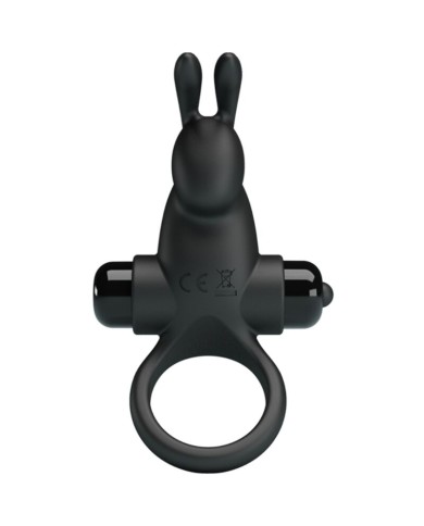 PRETTY LOVE - ANNEAU VIBRANT + STIMULATEUR DE CLITORIS RABBIT 10 VIBRATIONS NOIR