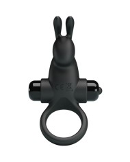 PRETTY LOVE - ANNEAU VIBRANT + STIMULATEUR DE CLITORIS RABBIT 10 VIBRATIONS NOIR