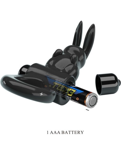 PRETTY LOVE - ANNEAU VIBRATEUR EXCITANT RABBIT 10 VIBRATIONS NOIR