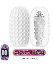 PRETTY LOVE - COQUETTISH BALLS MASTURBATEUR HOMME EN SILICONE BLANC