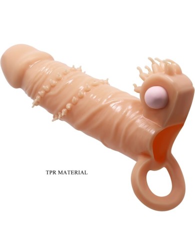 PRETTY LOVE - CONNOR MANCHON DE PÉNIS + STIMULATEUR DE CLITORIS CHAIR