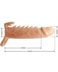PRETTY LOVE - EMMIT MANCHON POUR PÉNIS + STIMULATEUR DE CLITORIS CHAIR