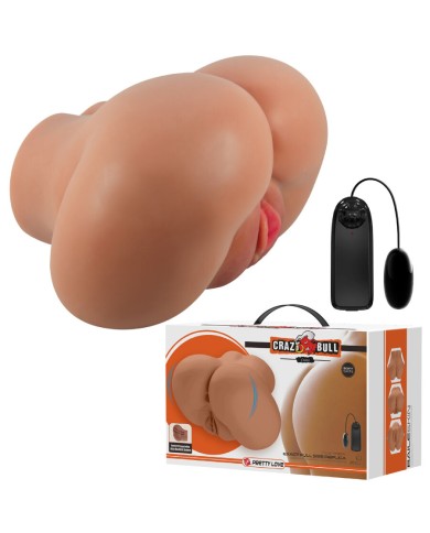 CRAZY BULL - LUNA VIBRATEUR FESSIER AVEC CONTRÔLE RÉALISTE DU VAGIN ET DE L'ANUS À TÉLÉCOMMANDE