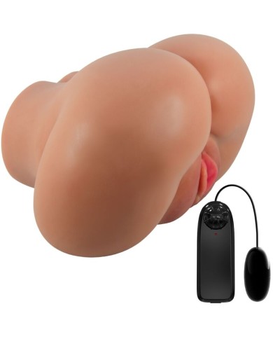 CRAZY BULL - LUNA VIBRATEUR FESSIER AVEC CONTRÔLE RÉALISTE DU VAGIN ET DE L'ANUS À TÉLÉCOMMANDE