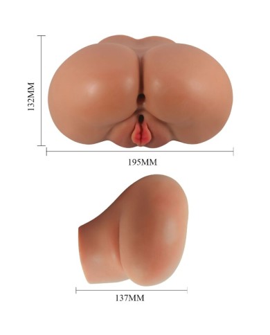 CRAZY BULL - LUNA VIBRATEUR FESSIER AVEC CONTRÔLE RÉALISTE DU VAGIN ET DE L'ANUS À TÉLÉCOMMANDE