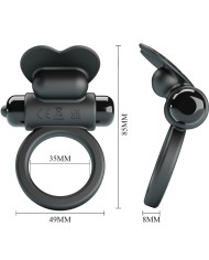 PRETTY LOVE - BAGUE VIBRANTE DEBONAIRE LAPIN 10 VIBRATIONS NOIRE