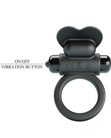 PRETTY LOVE - BAGUE VIBRANTE DEBONAIRE LAPIN 10 VIBRATIONS NOIRE