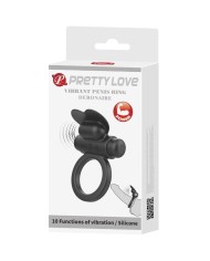PRETTY LOVE - BAGUE VIBRANTE DEBONAIRE LAPIN 10 VIBRATIONS NOIRE