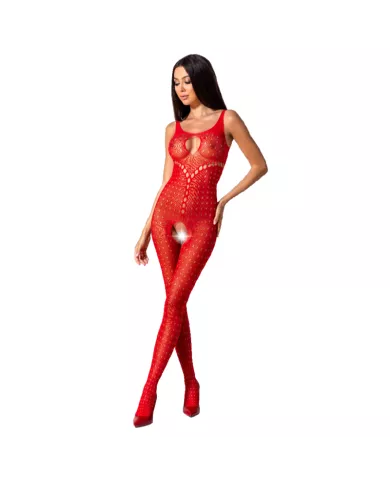 PASSION - FEMME BS078 BODYSTOCKING TAILLE UNIQUE ROUGE